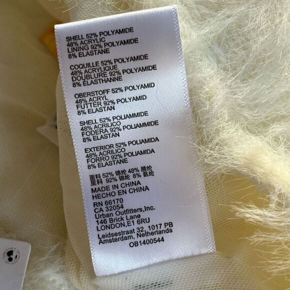 Urban Outfitters fuzzy fur tank cami ivory new - Picture 7 of 9